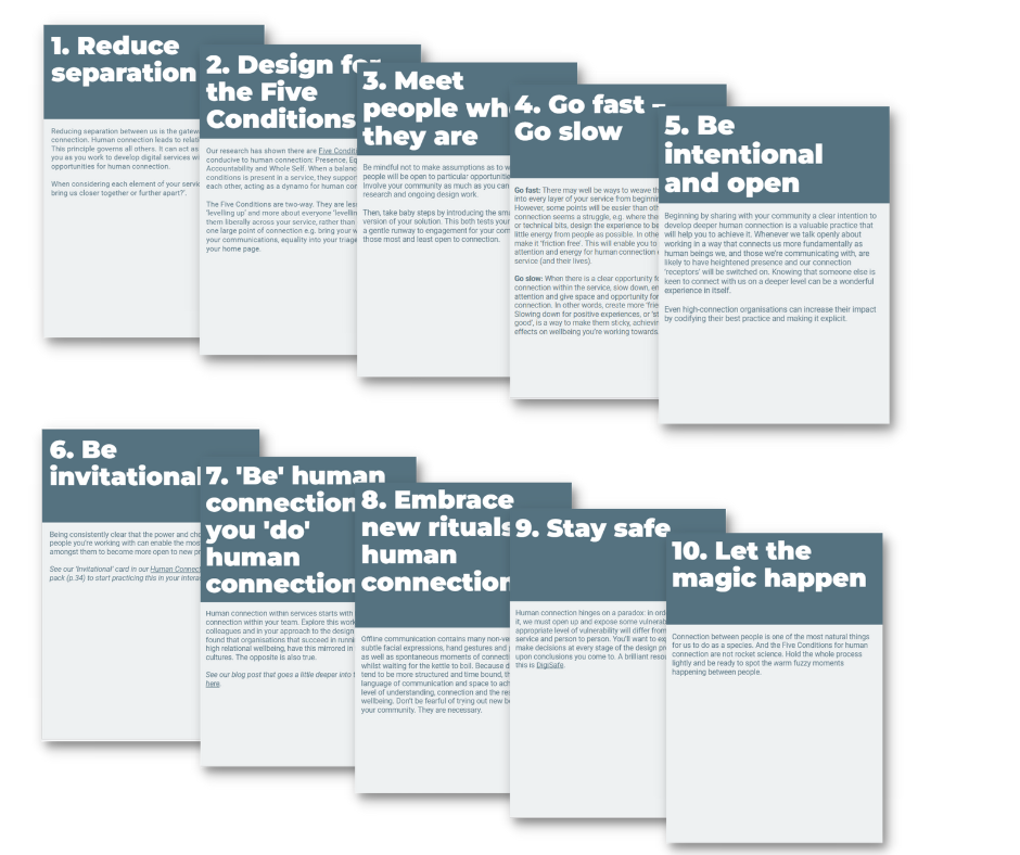 The 10 principles of designing for human connection